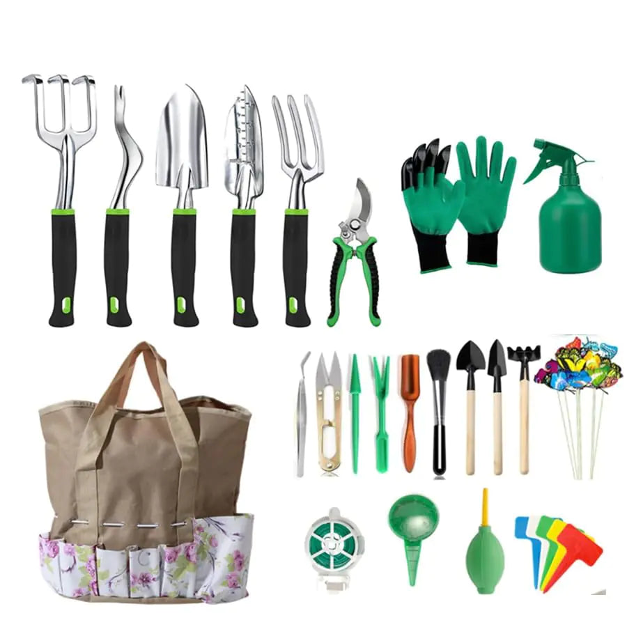 82 Pcs Garden Tools Set Succulent Tools Set, Heavy Duty Aluminum Manual Garden Kit Outdoor Gardening Gifts Tools for Men Women